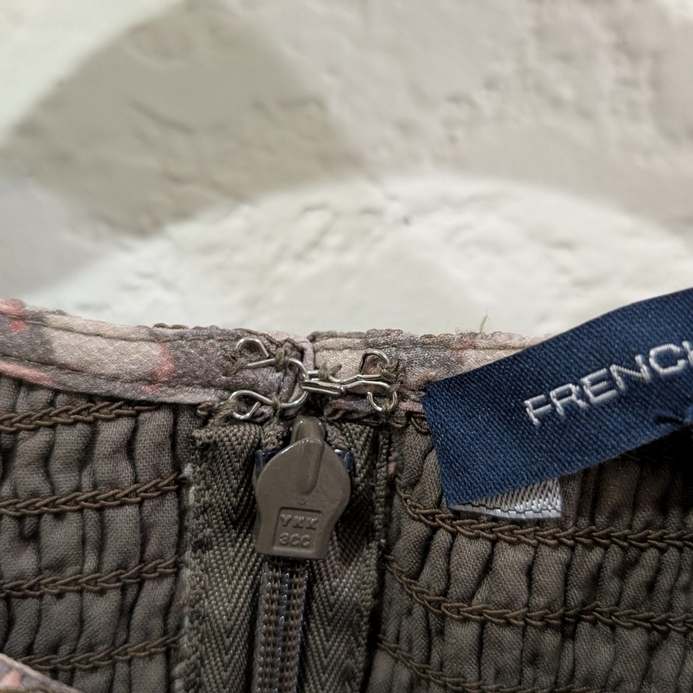 NWOT French Connection Erika Smocked Dropped Waist Mini Dress - Picture 9 of 10